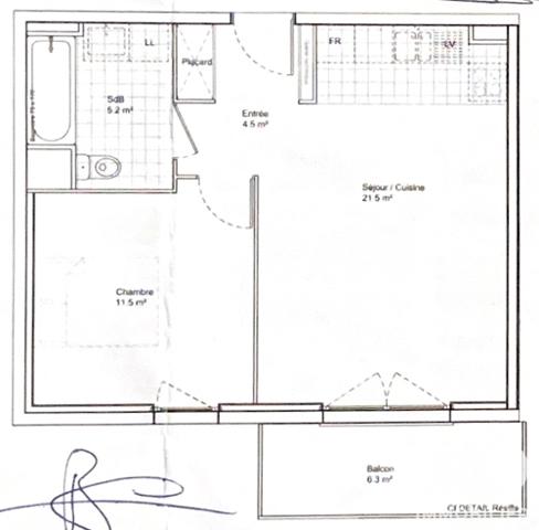 Appartement à vendre 2 pièces 42,7 m² Orgerus