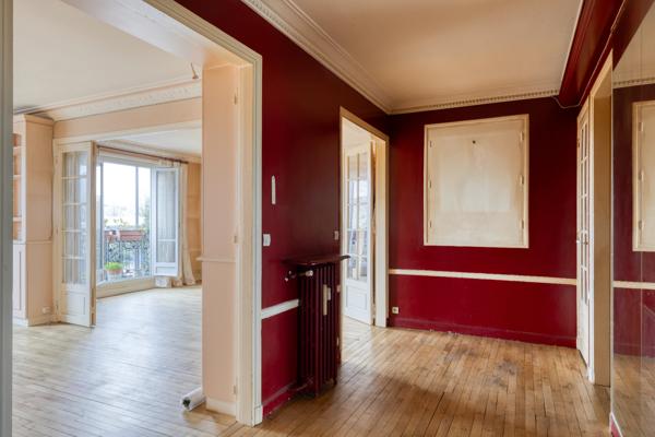 Paris 16ème sud /Limite Boulogne-Parc des Princes : Appartement 85 M2 à rénover avec vue dégagée