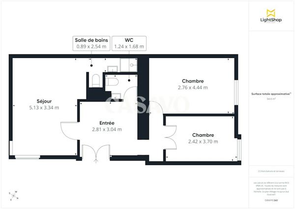Vente Appartement 3 pièces de 58m² - 75017 Paris