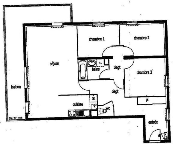 Appartement 4 pièces                                        - 44470 Carquefou Réf : 12452