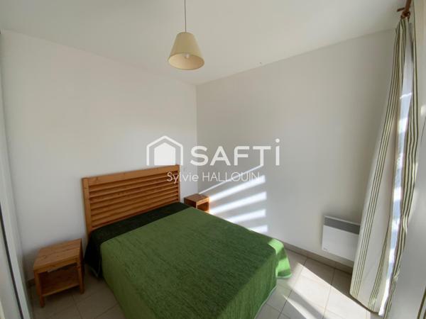 Appartement T3 bord de mer 46m², terrasse, parking