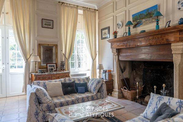 Grandeur et perspectives: château de caractère avec piscine et dépendances