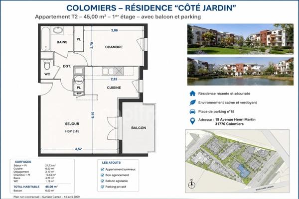 Investissement locatif sécurisé – T2 vendu loué avec locataire en place.