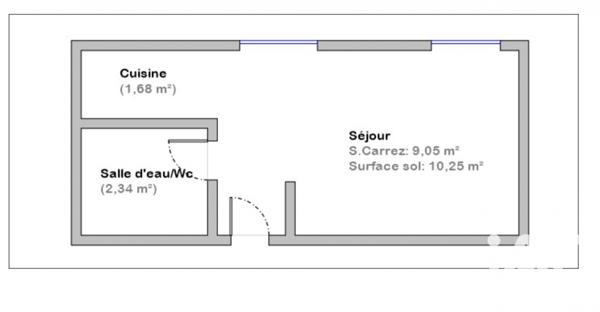 Studio à vendre 13,5 m² Paris 17
