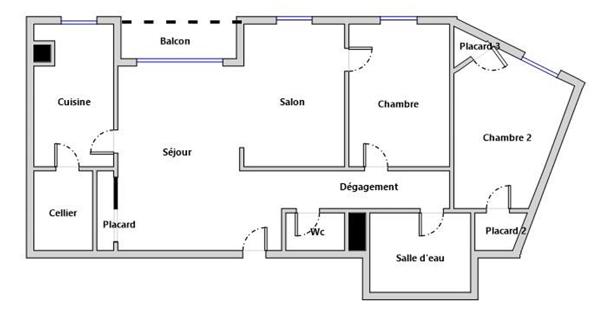 Appartement à vendre 4 pièces 71 m² Paris 17