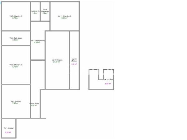 Appartement 4 pièces - 75 m² Exclusivité efficity