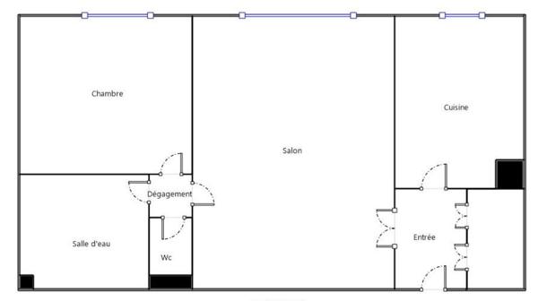 GENNEVILLIERS VILLAGE_ Appartement en RDC _ 2 pièce(s)_cave