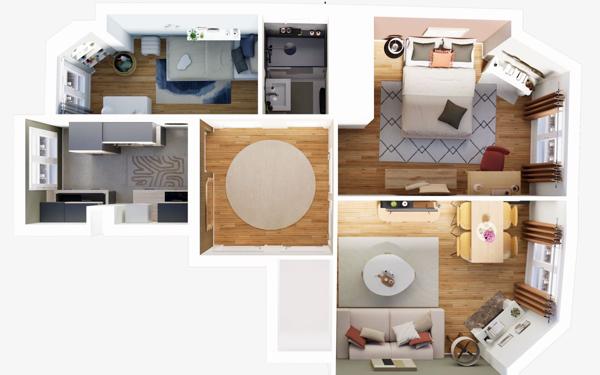 Appartement à vendre    3 pièces • 44,34 m2 Clamart