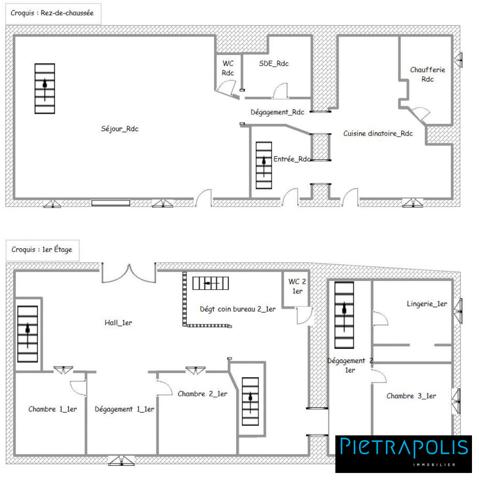 Maison de caractère de 278m2 m² , +500m2 de cours intérieure, 3 places de parkings au coeur du village de Vaure à Loudes.