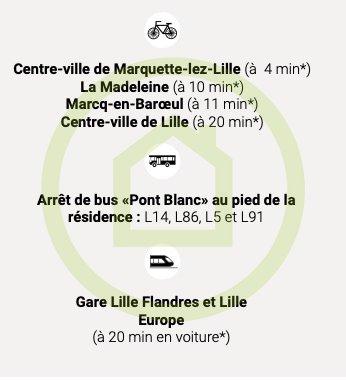 Appartement en frais réduits à MARQUETTE LEZ LILLE (59520)