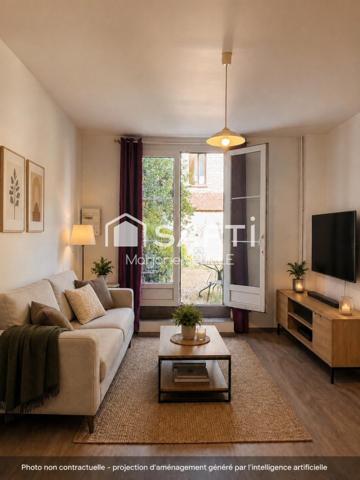 Studio mezzanine avec jardin privatif à deux pas du Champ-de-Mars