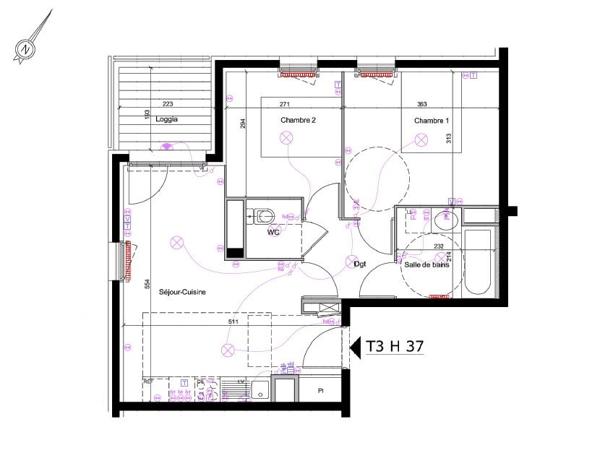 Appartement VENISSIEUX 50.5 m²