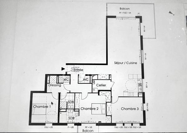 À VENDRE - WIMILLE  - APPARTEMENT NEUF DE STANDING - 126 M2 -  2 ÈME ETAGE - 4 PIÈCES - BALCONS - ASCENSEUR