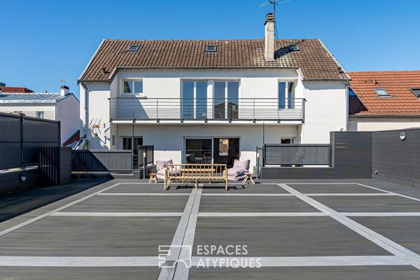 Entre ville et ciel ! L’horizon privé d’un duplex en dernier étage et sa terrasse monumentale à Enghien-les-Bains