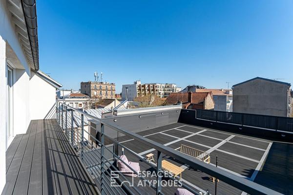 Entre ville et ciel ! L’horizon privé d’un duplex en dernier étage et sa terrasse monumentale à Enghien-les-Bains