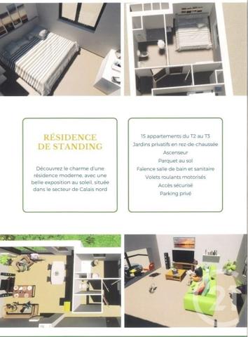 appartement à vendre  2 pièces - 50 m2 CALAIS - 62