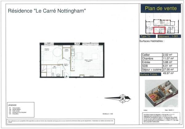 appartement à vendre  2 pièces - 50 m2 CALAIS - 62
