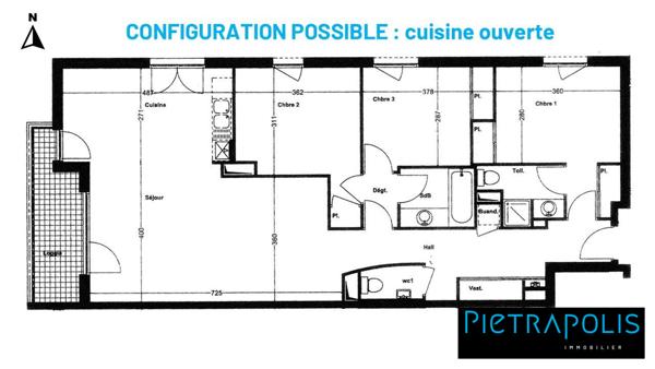 CLIMATISABLE - Appartement T5 105 m² avec terrasse, box double possible