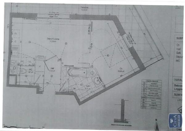 Appartement à louer 2 pièces 44.2m²