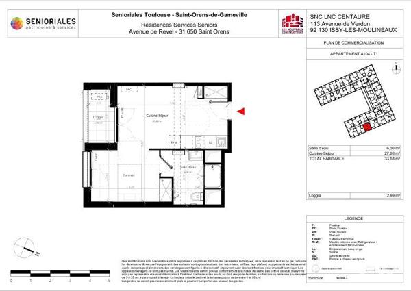 Studio à vendre 33 m² Saint-Orens-de-Gameville