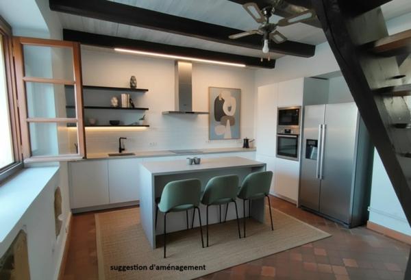 Maison de village de caractère avec 3 chambres terrasse et garage à St Constant - Fournoulès
