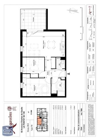 Appartement à louer 3 pièces 64.49m² Le Pontet (84130)