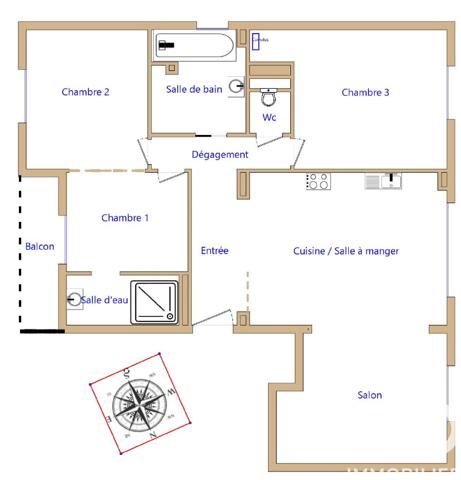 Appartement à vendre 3 pièces 70 m² Nice
