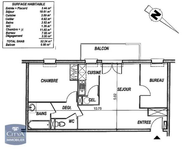 Appartement à louer 2 pièces 51m² Belleville-sur-Meuse (55430)