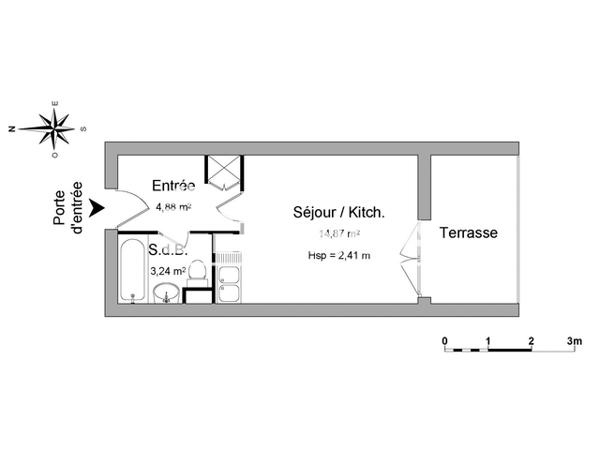 Location Studio meublé 23.15 m² - Saint-mandrier-sur-mer 83430