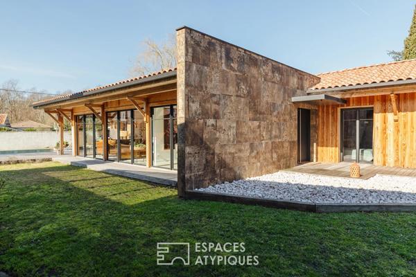 Villa contemporaine remarquable et grange au potentiel rare