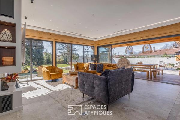 Villa contemporaine remarquable et grange au potentiel rare