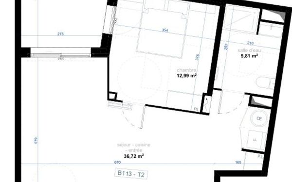 Appartement à vendre    2 pièces •  Narbonne