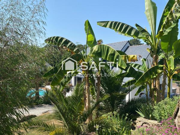 Maison contemporaine avec piscine à 8 mn de Vannes, en impasse dans un environnement buccolique et sans vis-à-vis