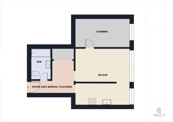 Appartement F2 à vendre  2 pièces - 44 m 2   CHARTRES  - 28