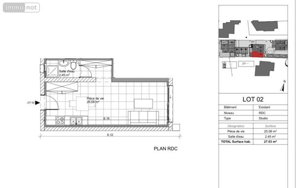Studio à vendre à Saint-Nazaire en Loire-Atlantique (44600), ref : 15655/829   
st marc sur mer