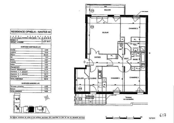 Appartement 4 pièces - 44300 Nantes -  NANTES