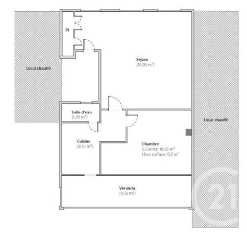 Appartement F2 à vendre  2 pièces - 38,20 m2 GRASSE - 06