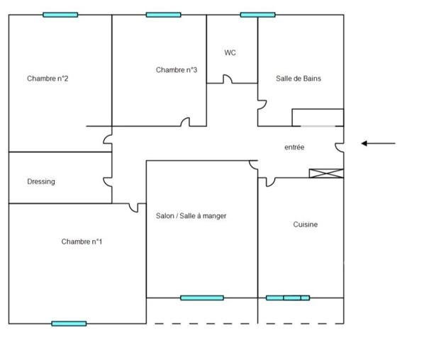 Appartement 4 pièces de 81 m² à Valras-Plage (34350)