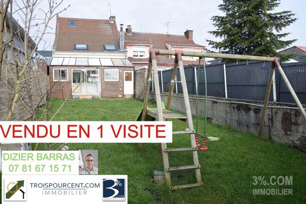 MAISON 92M² 3CHAMBRES PLUS UN BUREAU  Pont-à-Vendin (62880)