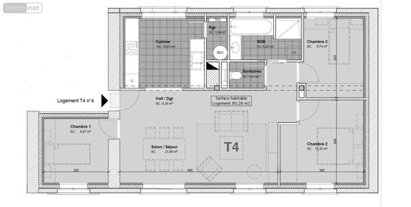 Appartement à vendre à Pont-Aven dans le Finistère (29930), ref : MA 1346-12
