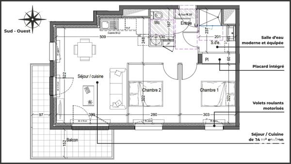 Appartement à vendre 3 pièces 55 m² Clermont-Ferrand