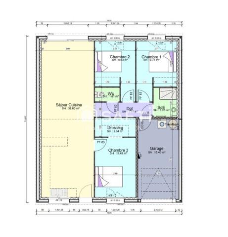 Terrain constructible et projet Villa plain-pied