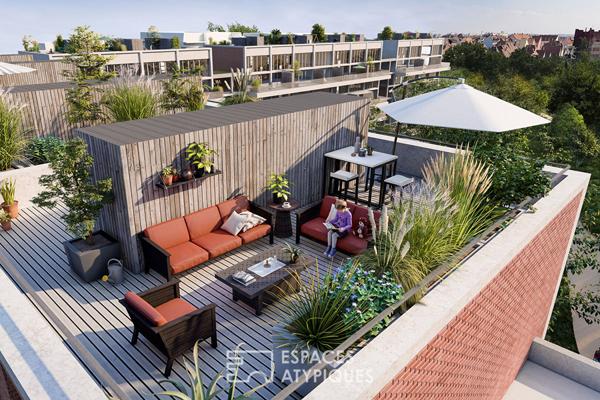 Loft en dernier étage et son rooftop quartier Fonderie
