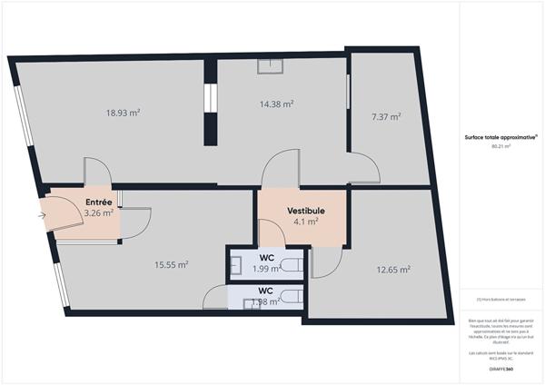 Local commercial 80m² au centre de Saint Barthelemy De Vals