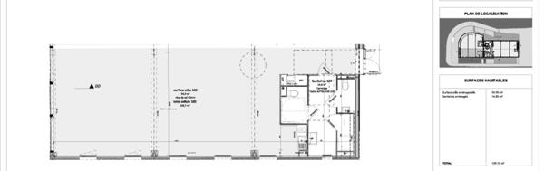 A LOUER, pour vos futurs bureaux, SAINT GILLES CROIX DE VIE, CELLULE BRUTE de 109m2