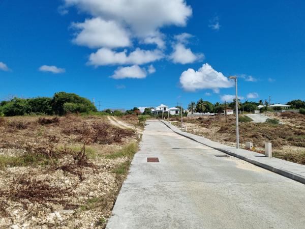 Saint-François (97118) TERRAIN PLAT, VIABILISE, BORNE DANS LE LOTISSEMENT