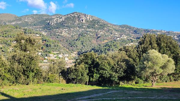 Carros (06510) OPPORTUNITE CARROS LES PLANS : TERRAIN A BATIR VIABILISE DE 482m², OFFRANT BELLE VUE DEGAGEE