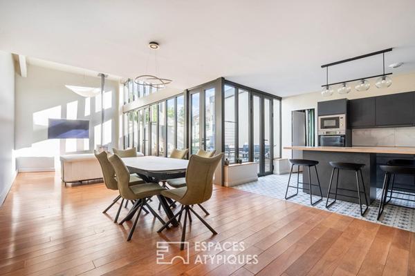 Maison esprit loft avec terrasse au calme d’une impasse