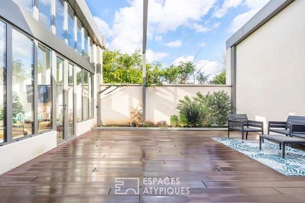 Maison esprit loft avec terrasse au calme d’une impasse
