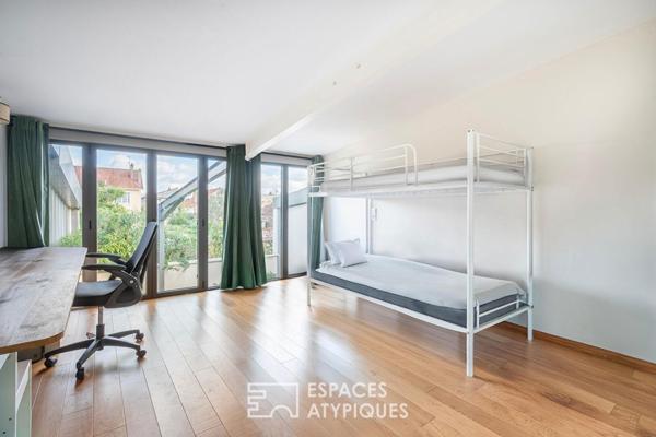 Maison esprit loft avec terrasse au calme d’une impasse
